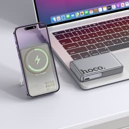 Hoco - Q36A Sunlight PD20W Powerbank magnetisch saugend + Halter, 10000mAh, dunkelgrau – Bild 5