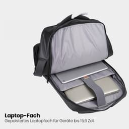 Okade - S58 Business backpack with USB port - For laptops up to 15.6" - Black – Bild 7