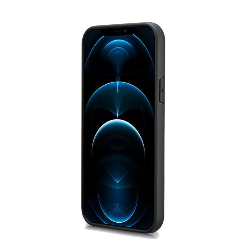 iPhone 12 Pro Max - iCarer WMI1214 Etui portefeuille en cuir véritable 2 en 1 avec bloqueur RFID, noir – 4