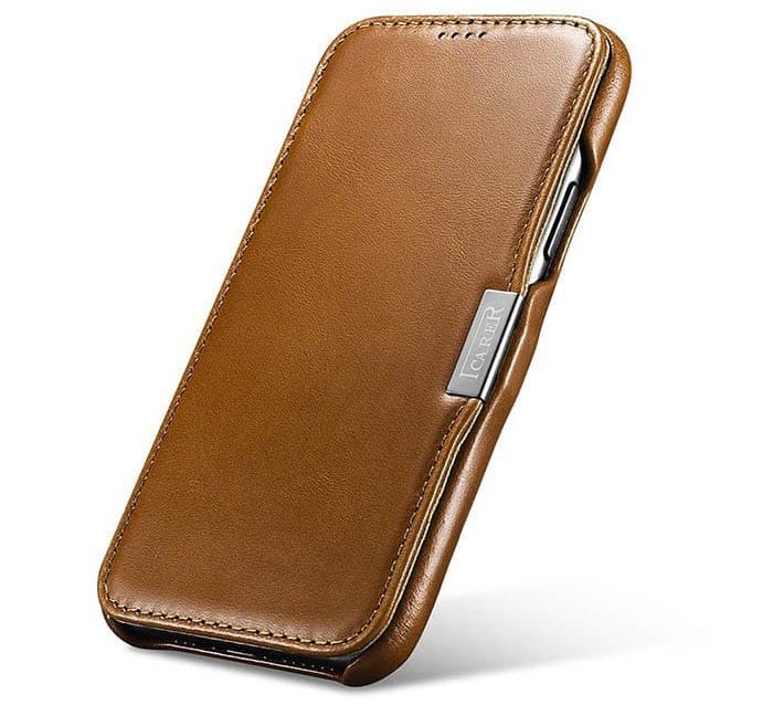 iPhone 11 Pro - iCarer Luxury Series (Side-open) Flip Case braun (RIX1107-GG) – 3