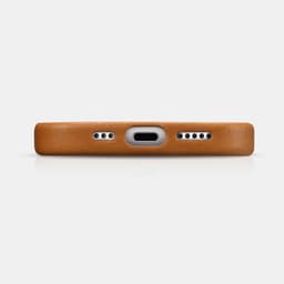 iPhone 16 - iCarer Oil Wax Premium Magsafe Backcase, Hellbraun – Bild 2