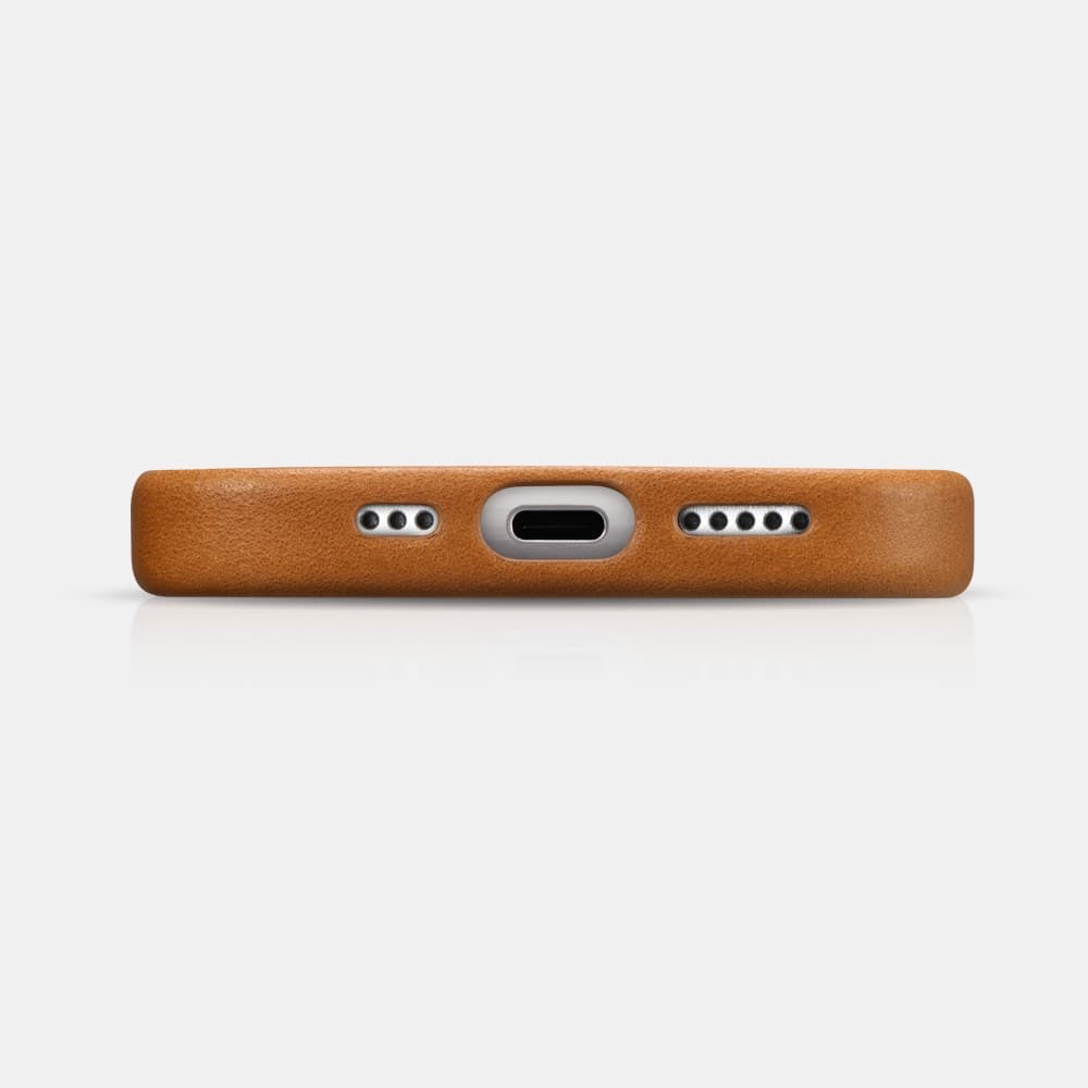 iPhone 16 - iCarer Oil Wax Premium Magsafe Backcase, Hellbraun – 2