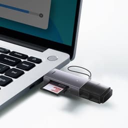 Baseus - Lite Serie - USB-A & Typ-C Kartenleser für SD/TF, Grau (WKQX060113) – Bild 3