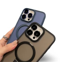 iPhone 16 Plus - MagSafe Stand case with camera protection, black, matt – Bild 5