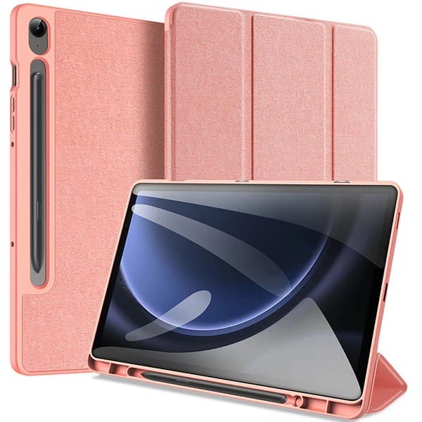 Samsung Galaxy Tab S10 Ultra / S9 Ultra / S8 Ultra - Dux Ducis Domo Series, étui à rabat relevable, rose