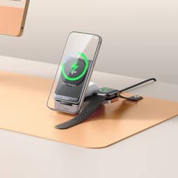 McDodo - Stazione di ricarica Qi2 3 in 1 pieghevole (telefono cellulare, orologio, Airpods), nero – Bild 3