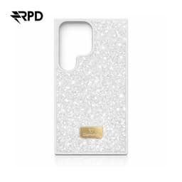 Samsung Galaxy S24 Ultra - Custodia in plastica glitterata Diamonds in bianco – Bild 1