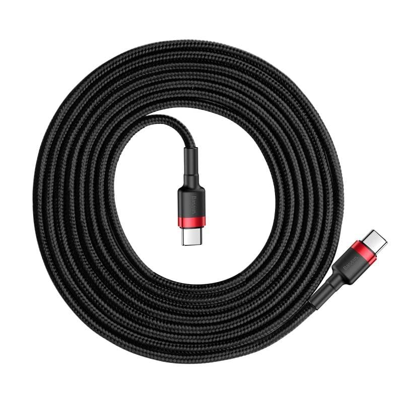 Baseus - Cafule - Type-C PD2.0 60W Schnellladekabel, 2m, Rot + Schwarz (CATKLF-H91) – 4