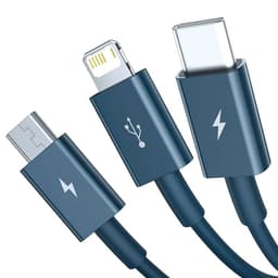 Baseus - Serie Superior - Cavo di ricarica rapida USB a M+L+C, 3,5A 1,5m, blu (CAMLTYS-03) – Bild 4