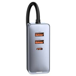 Baseus - Share Together PPS - Chargeur rapide multi-ports pour voiture, 120W 2U+2C, gris (CCBT-A0G) – Bild 6
