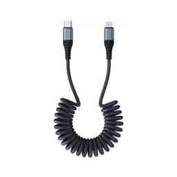 ROCK PD 20W USB-C vers Lightning Câble à ressort - Chargement rapide & données, nylon, noir – Bild 1