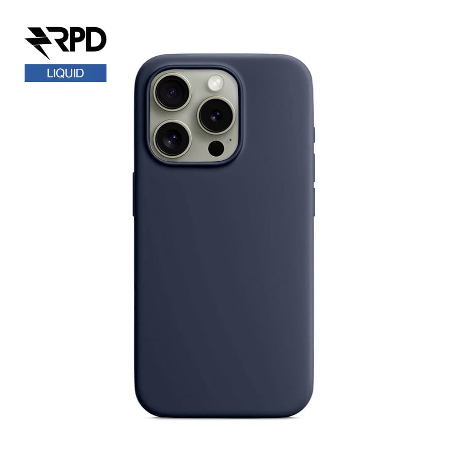 iPhone 15 Pro - Silicone Case Midnight Blue, Liquid (Magsafe-Version)