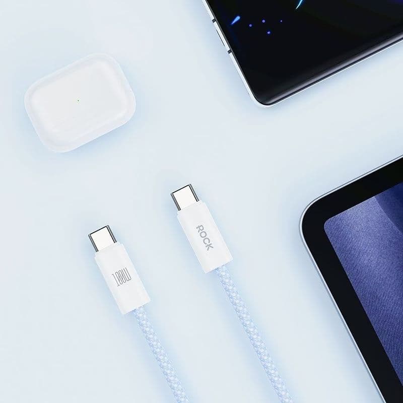 ROCK Rainbow Series C TO C 100W Fast Charging Data Cable 1.2M blue – 4