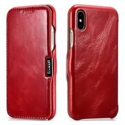 iCarer - iPhone Xs Max - Flipcase genuine leather Vintage-Series Side-Open, red (RI904-RD) – Bild 3