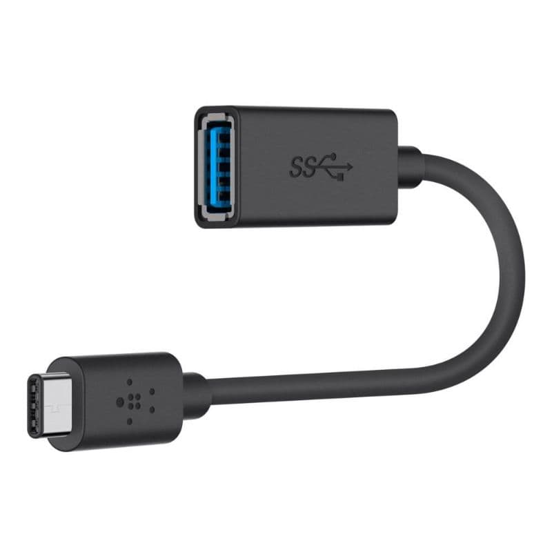 Belkin - Connect USB-C to USB-A Adapter, Schwarz – 3