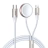 Joyroom 2-in-1 Watch Magnetic Charging Cable (S-IW012), Type-C to Watch Charger + Lightning, 30W, 1.5m, White