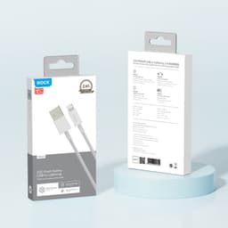 ROCK Z20 Cavo da USB-A a Lightning da 100 cm - Cavo di ricarica rapida e dati da 2,4 A, bianco, tessuto – Bild 8