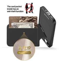 iPhone 16e/17e - Dux Rafi Series Magsafe with stand function, black – Bild 7
