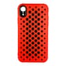 iPhone XR - Étui perforé rouge