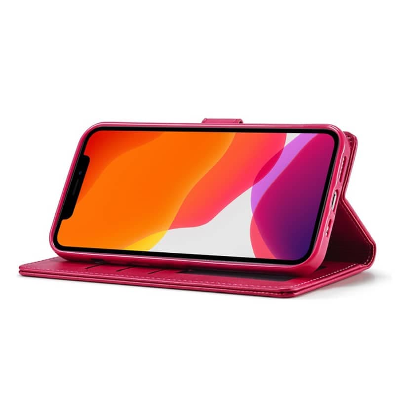 iPhone 5 / 5S / SE 2016 - LC.IMEEKE Wallet Etui mit 3 Kartenfächern & Magnetverschluss, Pink – 3