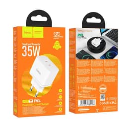Hoco PD35W Dual Port USB-C Quick Charger, N29, weiss – Bild 1