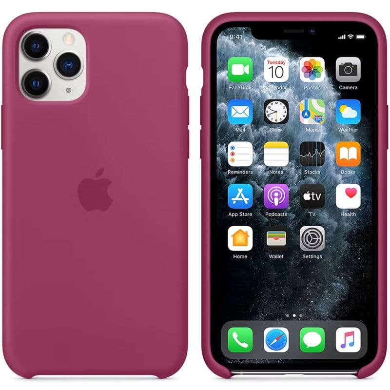 Apple - iPhone 11 Pro Silicone Case, Pomegranate – 4