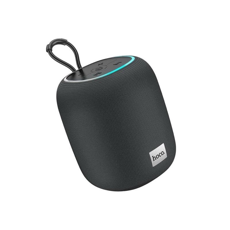 Hoco HC14 portable wireless speaker with RGB ring light gray/black
