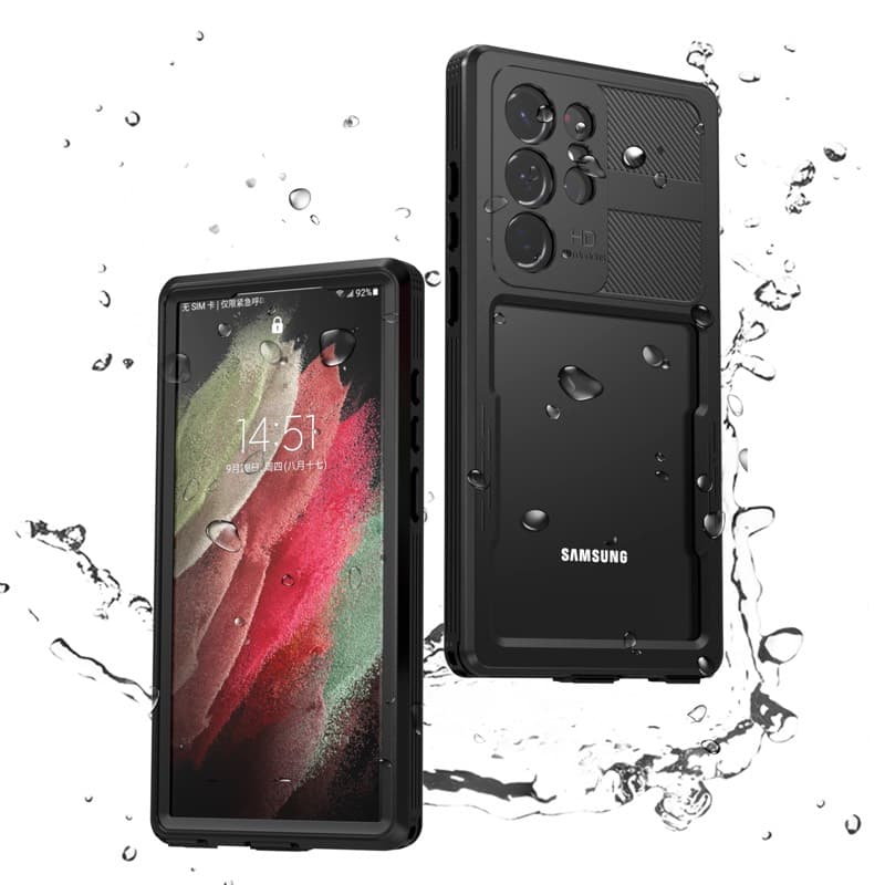 Samsung Galaxy S23 Ultra - Redpepper IP68 Mars Series Waterproof Outdoor Case, black