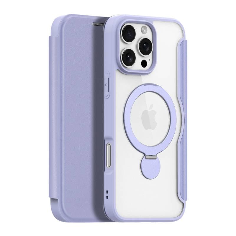 iPhone 16 Pro Max - Custodia Dux Ducis -Skin X Pro Series con MagSafe e supporto ad anello a 360°, viola – 2