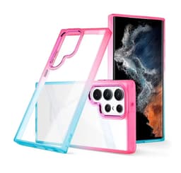 Samsung S23 Plus - Cocktail Clear Case Frame Colour Gradient, Rosa Blu – Bild 1