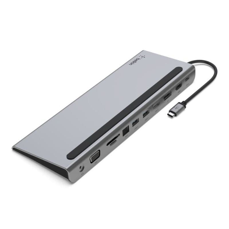 Belkin - USB-C 11-in-1 Multiport 100W (4K HDMI, Ethernet, USB-C, 3x USB-A, SD, MicroSD, VGA, Audio)