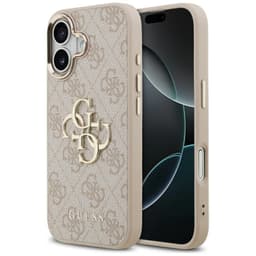 iPhone 17 - Custodia Guess Metal Logo Gold, rosa GUHCP17S4GMGCPI – Bild 1