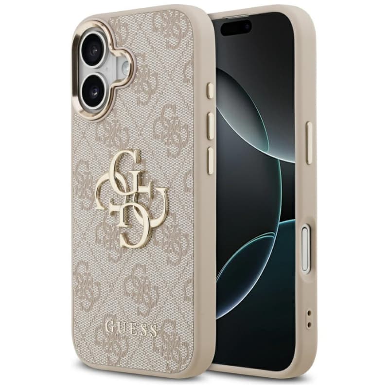iPhone 17 - Custodia Guess Metal Logo Gold, rosa GUHCP17S4GMGCPI