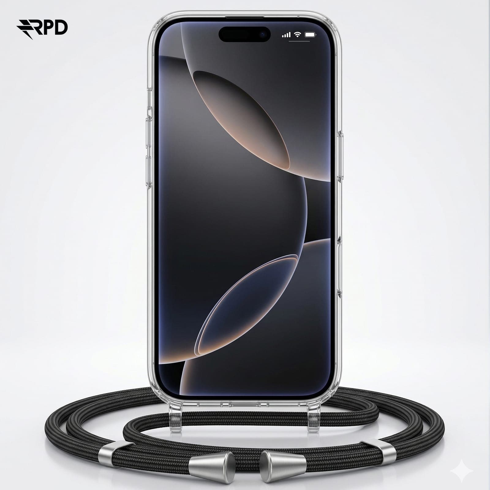 iPhone 11 - Handykette / Necklace – Transparent mit praktischem schwarzem Band – 2
