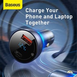 Baseus - Particular - Autoladegerät mit Digitalanzeige, 65W, Dunkelgrau (CCKX-C0G) – Bild 3