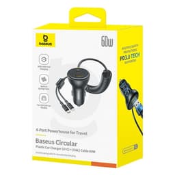 Baseus - Chargeur de voiture circulaire 60W U-C / C-L noir – Bild 8