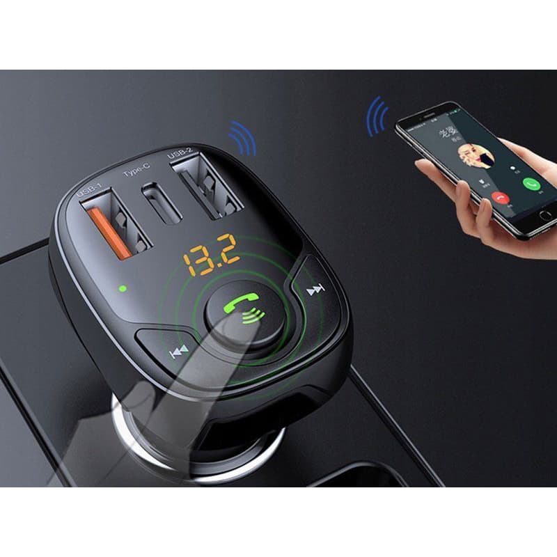 Rock - B301FM Caricatore per auto Bluetooth con trasmettitore FM, nero – 3