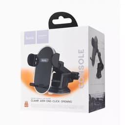 Hoco H3 - Braccio a morsetto con apertura a un clic, stabile supporto da auto per smartphone, nero – Bild 5