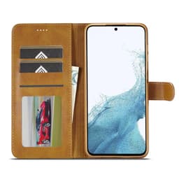 Samsung Galaxy A52 4G/5G/A52s (2021) - LC.IMEEKE Wallet Etui mit 3 Kartenfächern, hellbraun/orange – Bild 4