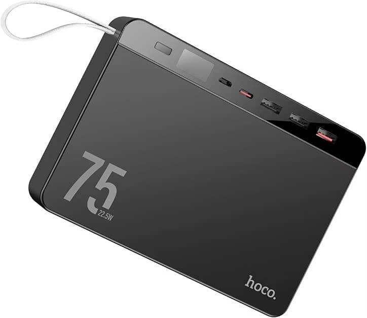 Hoco J94 Overlord - Powerbank Hoco con display digitale, grande capacità, nero