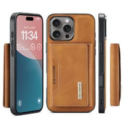iPhone 11 Pro - Custodia posteriore DC.MING, look in pelle, slot per carte e chiusura magnetica, custodia protettiva, marrone cammello – Bild 2