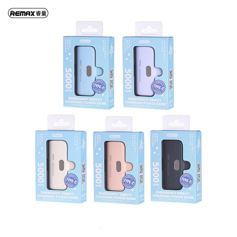 REMAX RPP-632 Serie Capsule 2A Type-C Powerbank di emergenza 5000mAh, nero – 2