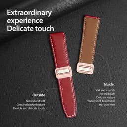Galaxy Watch - Cinturino DUX Gadget Series in vera pelle (22 mm), versione YA rosso – Bild 7