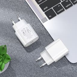 Hoco - PD25W charger set with Lightning-to-Type-C cable, compatible with iPhone, white – Bild 7