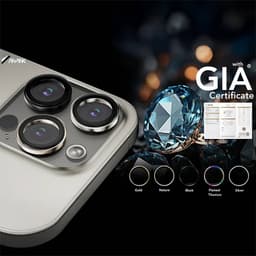 ANANK iPhone 17 Pro / 17 Pro Max - rear camera armored glass - Safir material with GIA certificate, silver – Bild 3