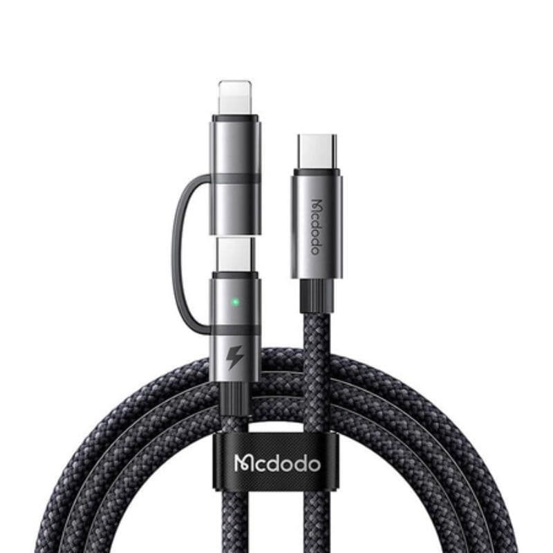 McDodo - USB-C to USB-C & Lightning, 1.2m, Schwarz