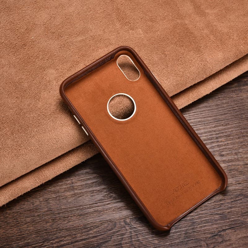 iPhone XS Max - Xoomz di lusso in vera pelle XIXS03-BN, marrone scuro – 4