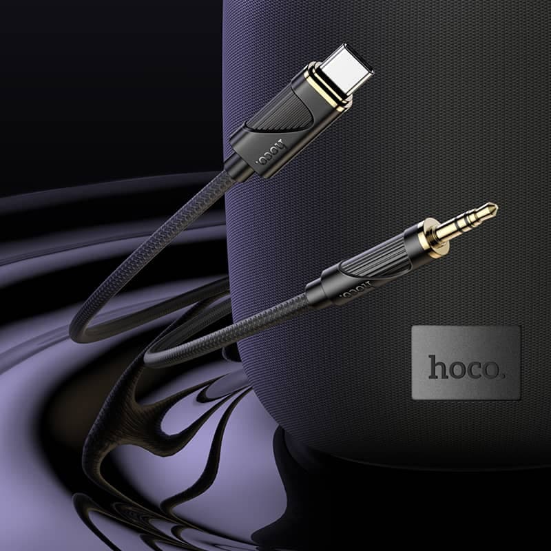 Hoco UPA30 Digital Audio / AUX Umwandlungskabel auf Typ-C, Schwarz – 3
