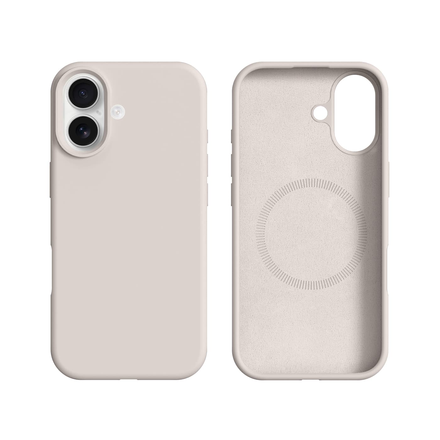 RPD - iPhone 16 Burom Silicone Case mit MagSafe, Weiss