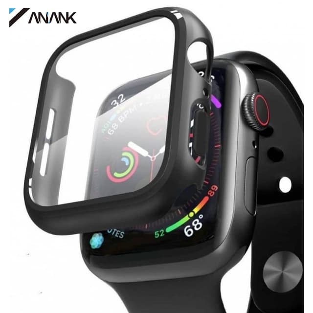 ANANK Apple Watch 10 42mm - Tempered Glass / Armored Glass with Bumper Case, Black